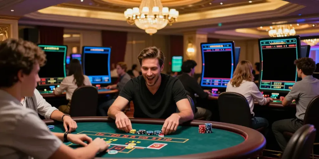 Exciting online betting environment at https://fc88v1.com/ with diverse players engaged in various gambling activities.
