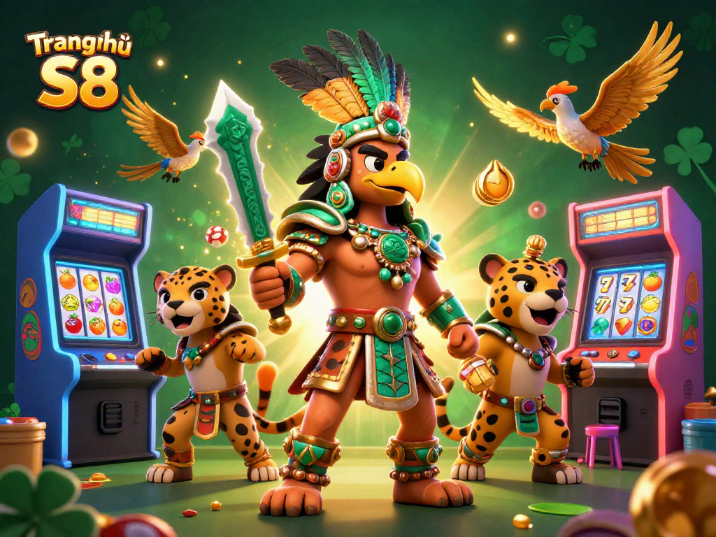 Experience thrilling gameplay at Trang chủ S8 with vibrant 3D casino illustration featuring engaging characters and dynamic gaming elements.