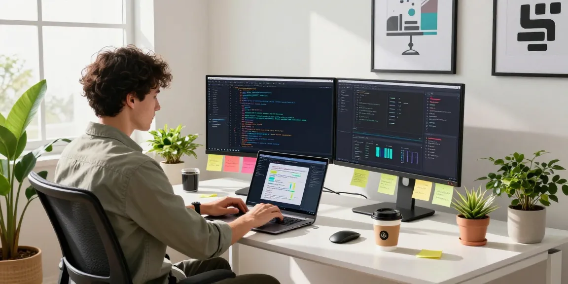 Engaged developer using the WPS Official Website in a modern workspace.