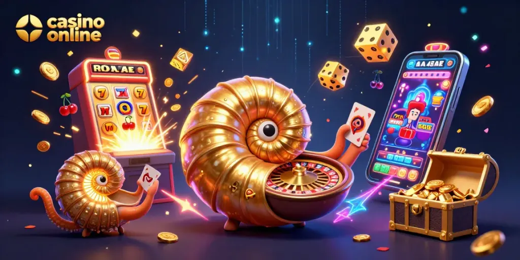 Disfruta de juegos de casino online con un nautilus gigante y premios deslumbrantes.