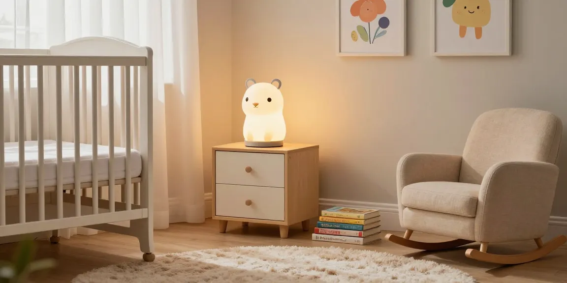 Lámpara cálida y acogedora para la habitación del bebé, mejorando la atmósfera cómoda de la nursery.