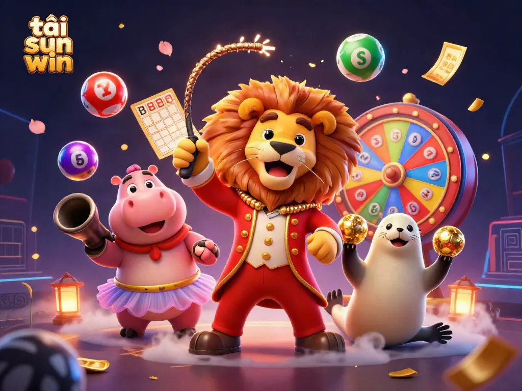 Engage in the excitement of tải sun win amidst vibrant casino elements and characters.
