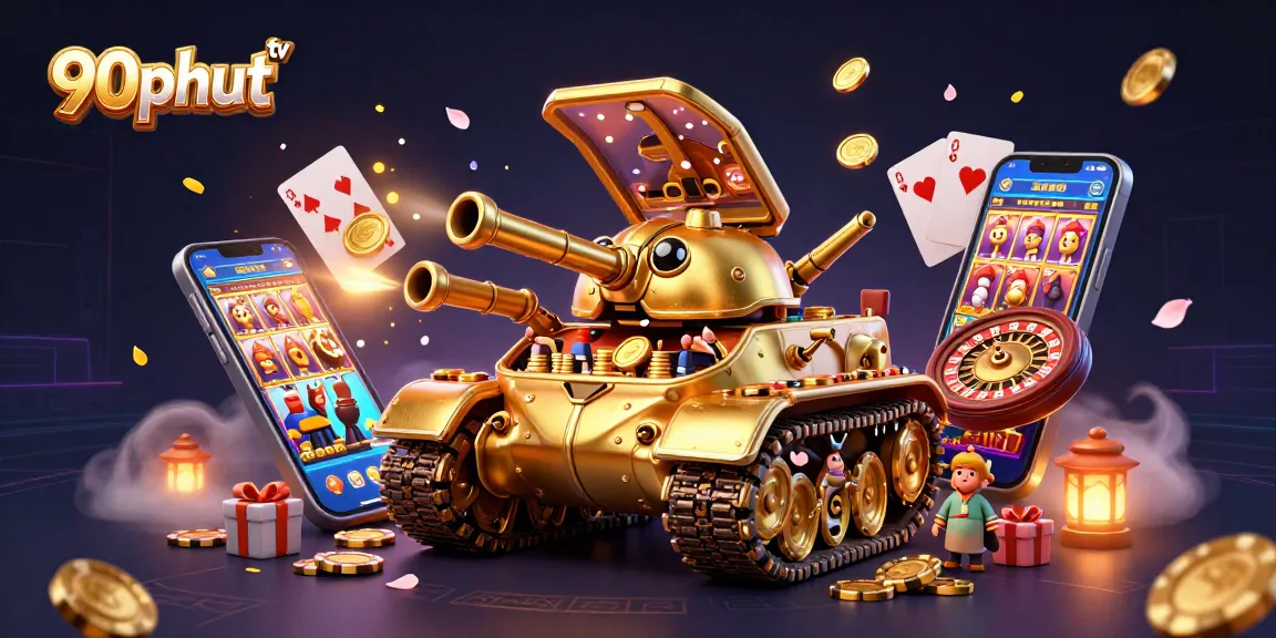 Experience gaming excitement with 90phut tv's vibrant casino scene showcasing rich gameplay elements.